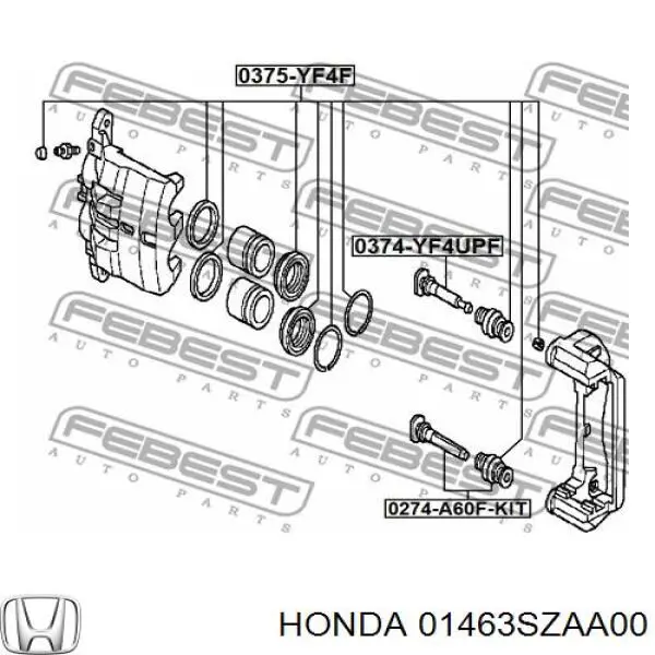 Do koszyka 01463SZAA00 Honda Zestaw naprawczy zacisku hamulcowego przedniego