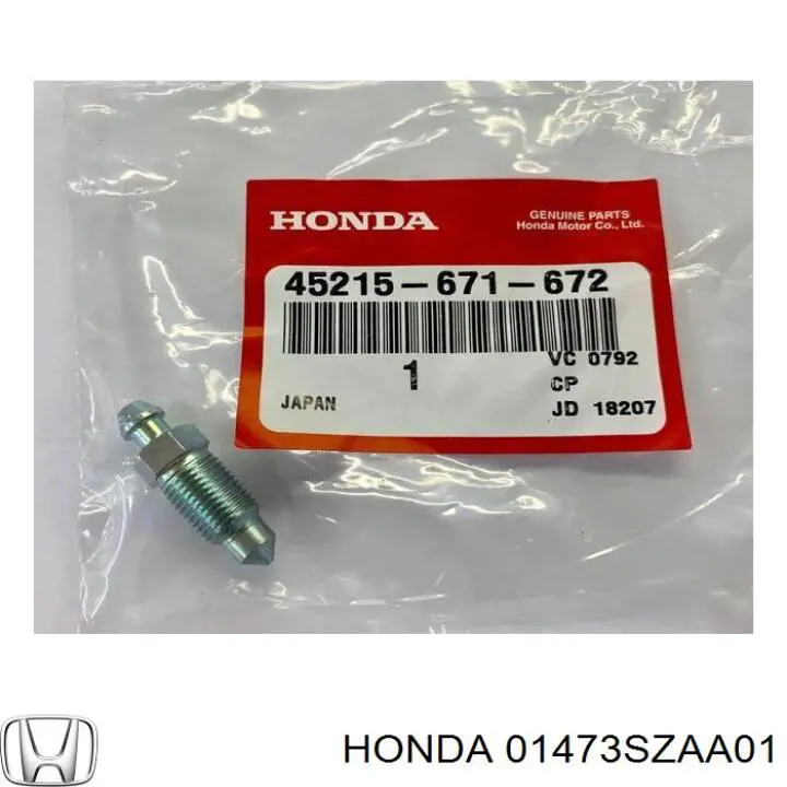 01473SZAA00 Honda Zestaw naprawczy zacisku hamulcowego tylnego