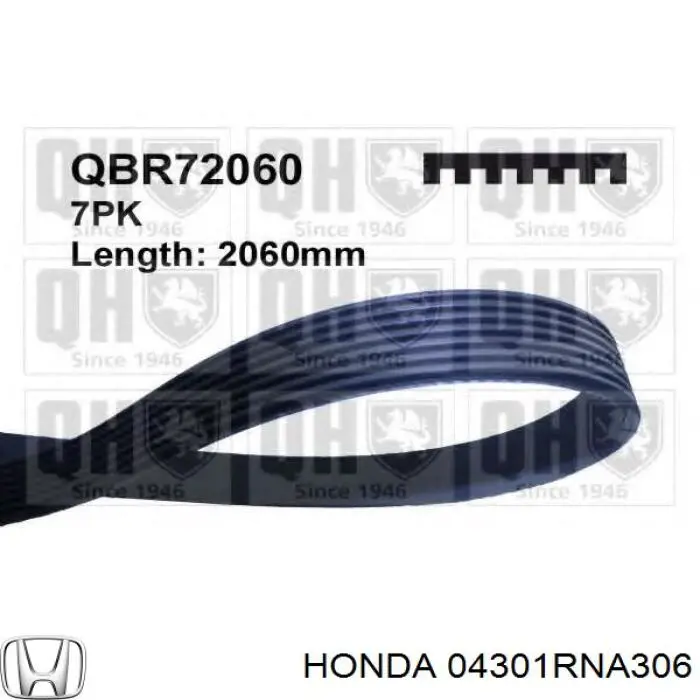 Pas napędowy mechanizmów Honda 04301RNA306 cena, od 27,75 USD