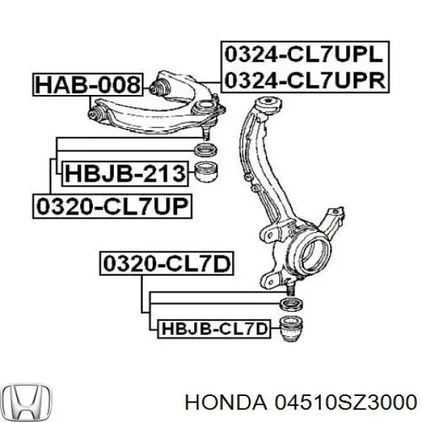 04510SZ3000 Honda Sworzeń wahacza dolny