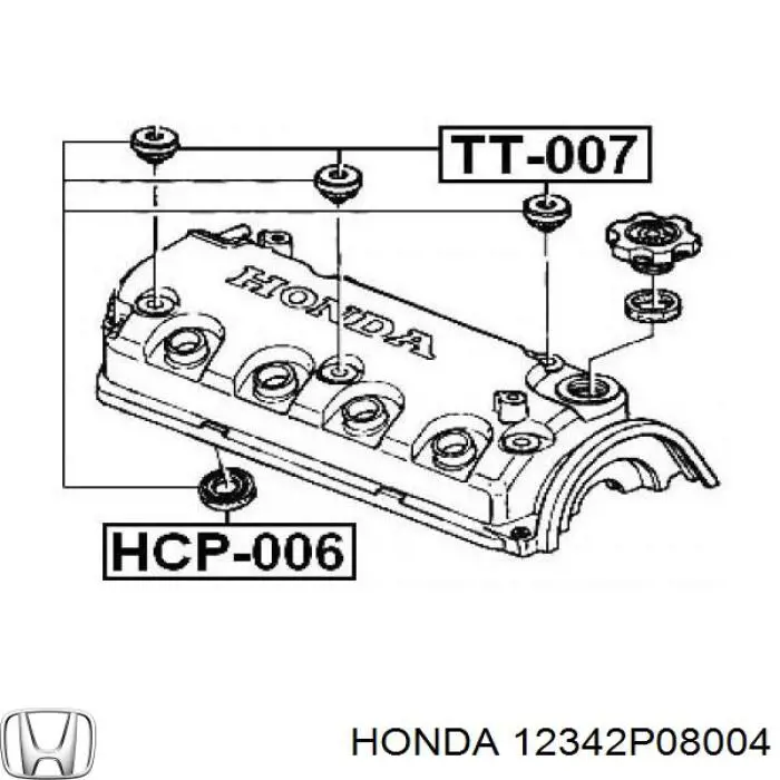 Do koszyka 12342P08004 Honda Pierścień uszczelniający gniazda świecy