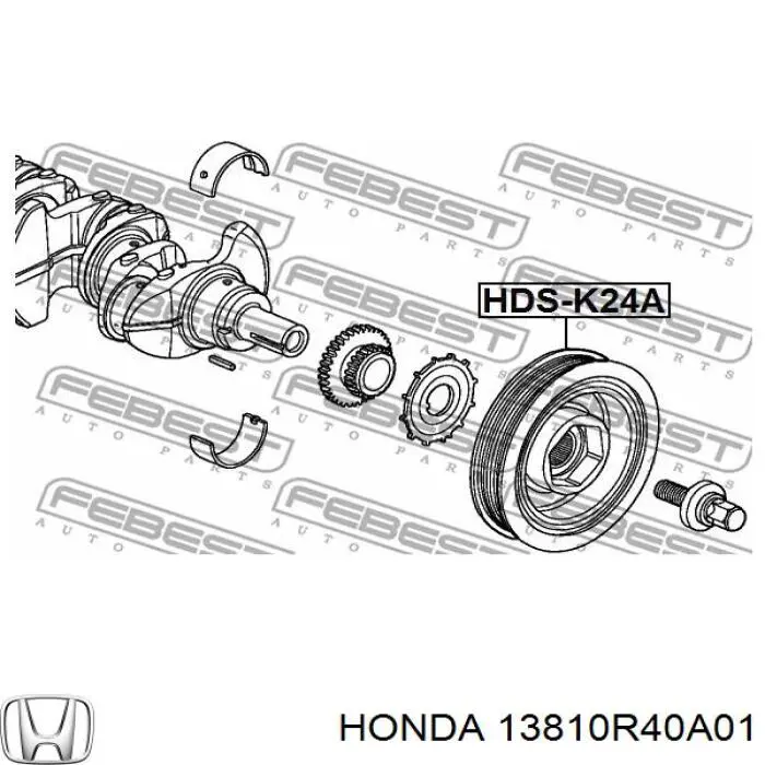 Koło pasowe wału korbowego Honda 13810R40A01 cena, od 38,04 USD