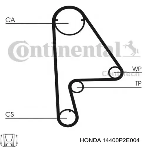 Do koszyka 14400P2E004 Honda Pasek rozrządu