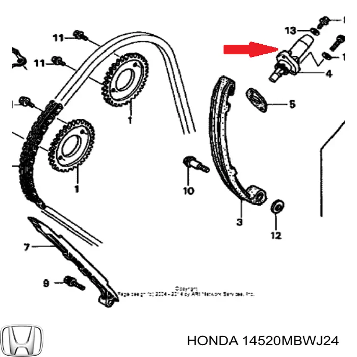  Honda 14520MBWJ24 cena, od 76,20 USD