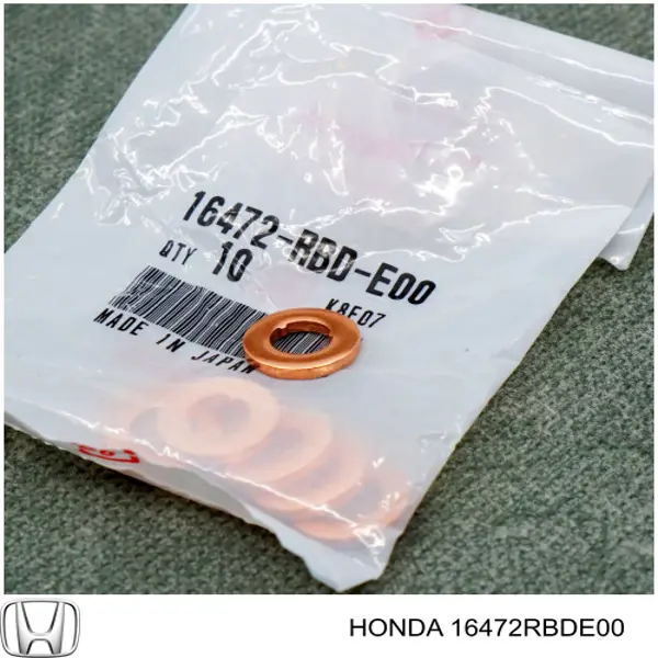 Do koszyka 16472RBDE00 Honda Pierścień uszczelniający wtryskiwacza