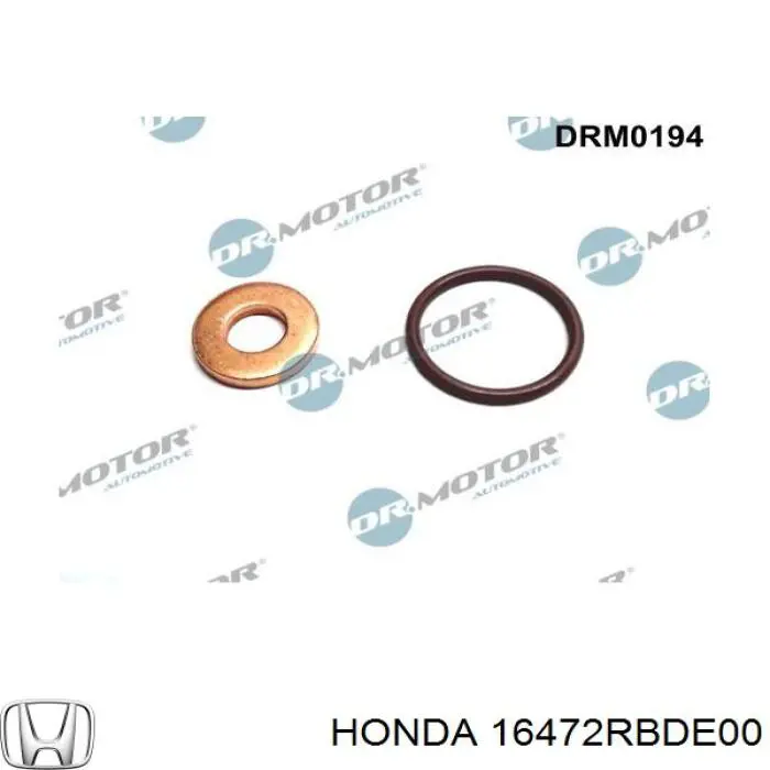 16472RBDE00 Honda Pierścień uszczelniający wtryskiwacza