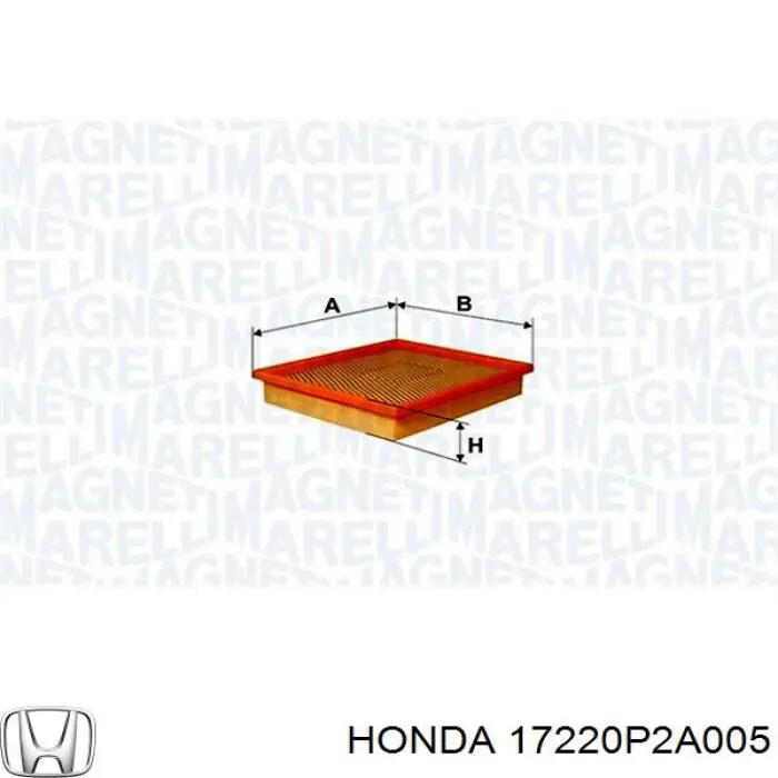 Filtr powietrza 17220P2A005 Honda