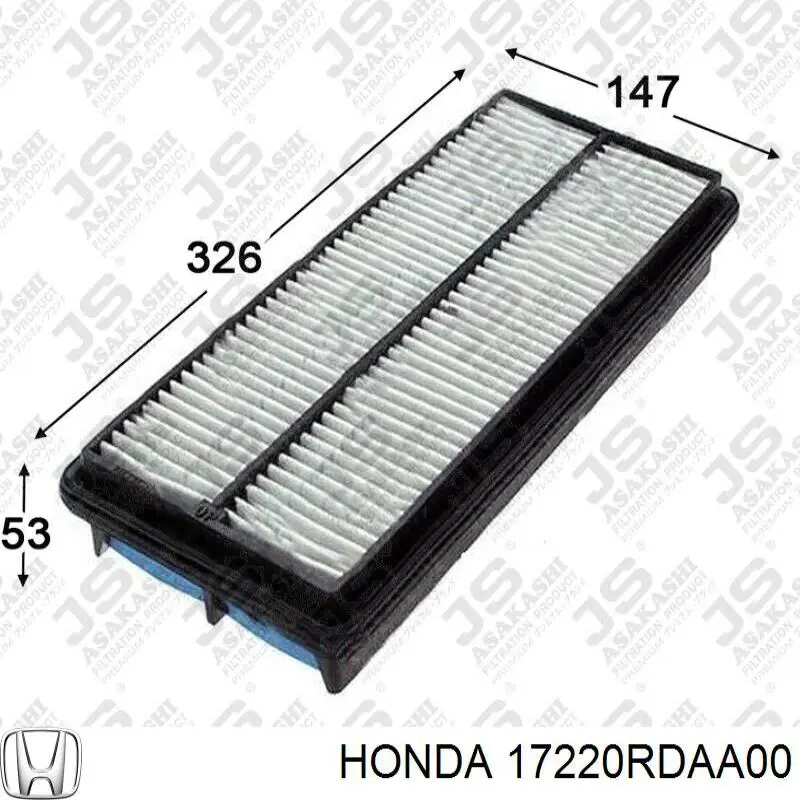 Filtr powietrza 17220RDAA00 Honda