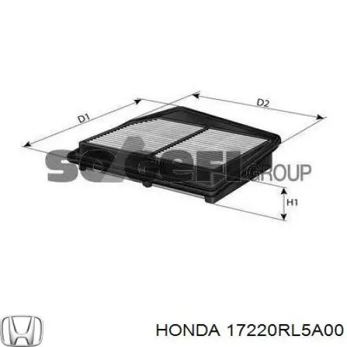 17220RL5A00 Honda Filtr powietrza