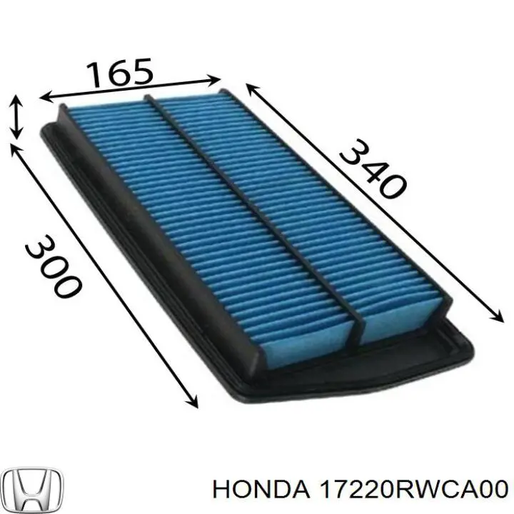 Filtr powietrza 17220RWCA00 Honda