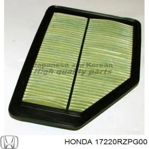 Do koszyka 17220RZPG00 Honda Filtr powietrza