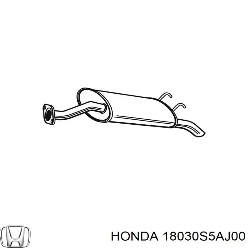 18030S5AJ00 Honda Tłumik, tylna część