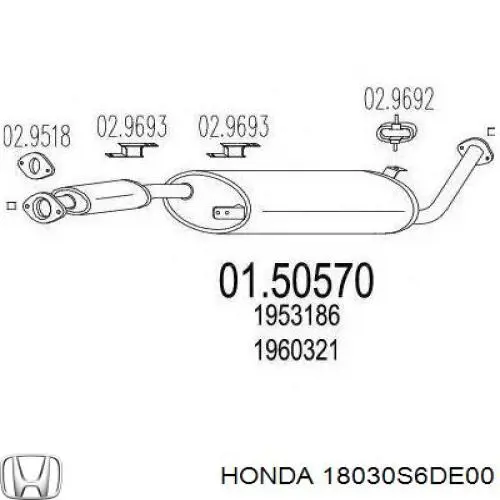 Do koszyka 09112 Polmostrow Tłumik, tylna część