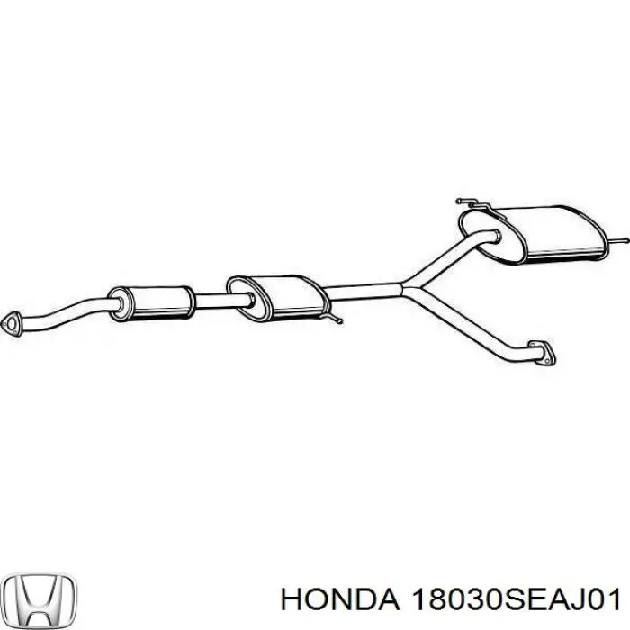 Tłumik, tylna część Honda 18030SEAJ01 cena, od 75,46 USD