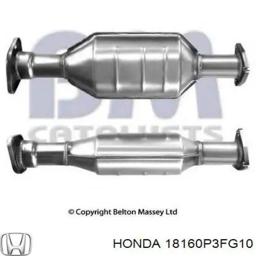 18160P3FG10 Honda Filtr cząstek stałych układu wydechowego