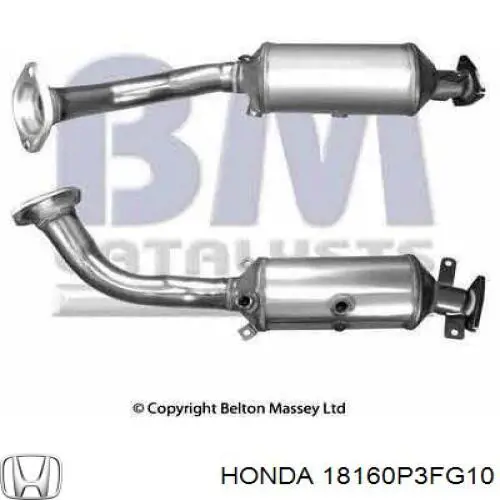 Filtr cząstek stałych układu wydechowego Honda 18160P3FG10 cena, od 631,65 USD