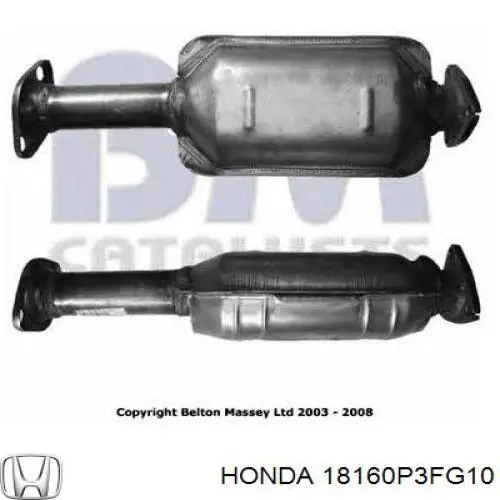 Do koszyka 18160P3FG10 Honda Filtr cząstek stałych układu wydechowego