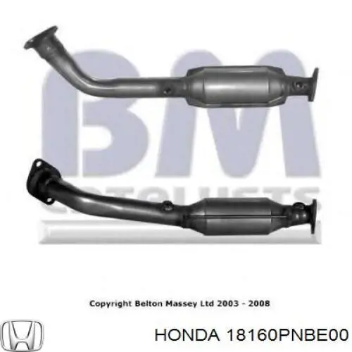 Konwerter-katalizator Honda 18160PNBE00 cena, od 214,79 USD