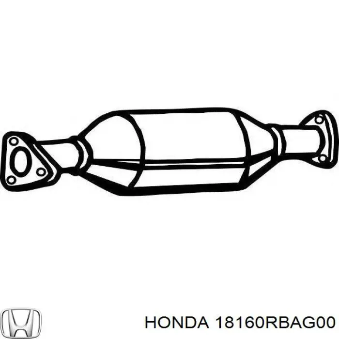 Konwerter-katalizator Honda 18160RBAG00 cena, od 209,76 USD