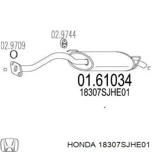 Tłumik, tylna część Honda FR-V hatchback (BE) (2005 - 2026) cena, od 82,17 USD