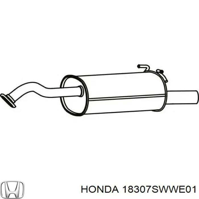 18307SWWE01 Honda Tłumik, tylna część