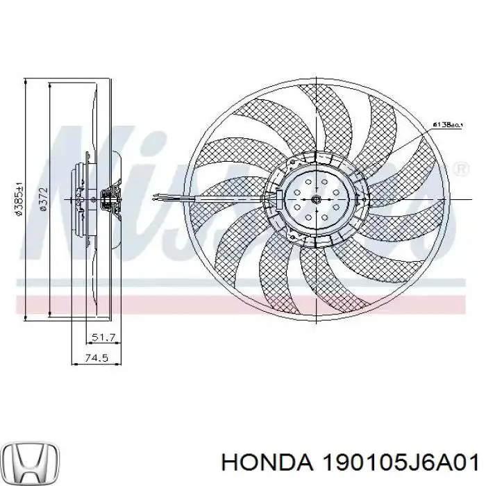 190105J6A01 Honda Chłodnica silnika