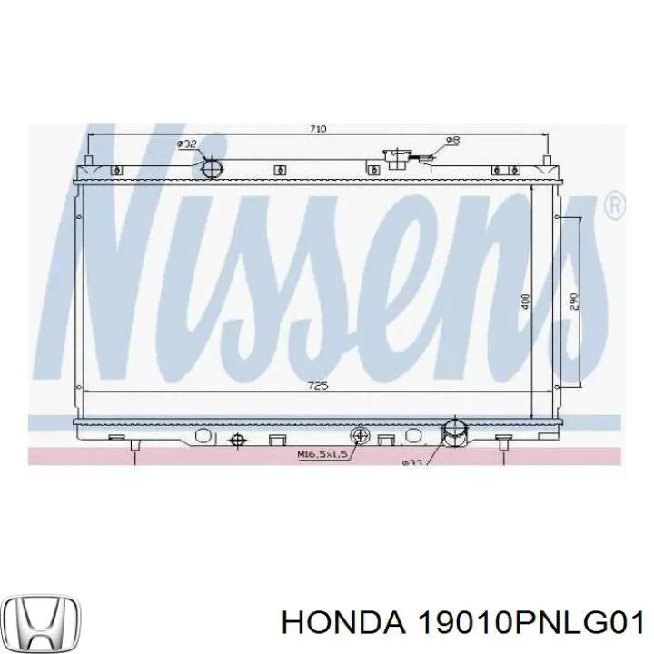 Do koszyka 19010PNLG01 Honda Chłodnica silnika