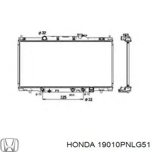 19010PNLG51 Honda Chłodnica silnika