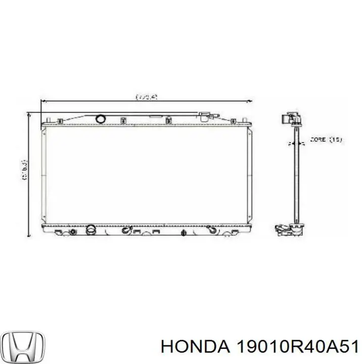 19010R40A51 Honda Chłodnica silnika