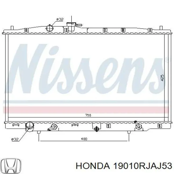 Chłodnica silnika 19010RJAJ53 Honda