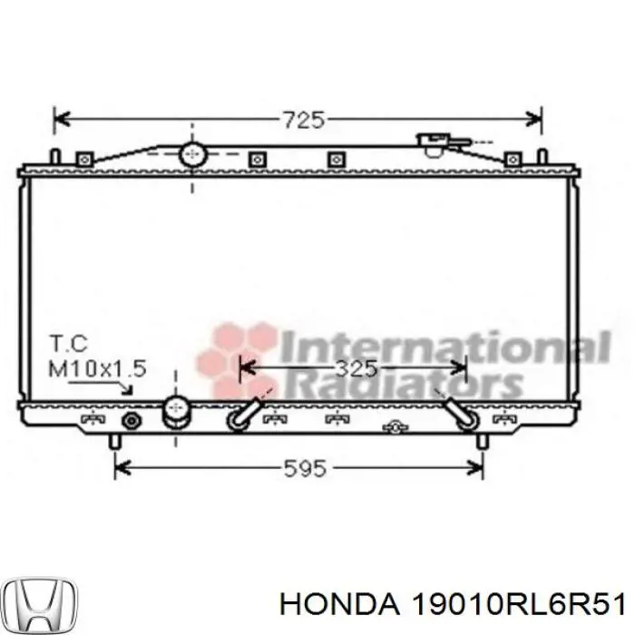 Do koszyka 19010RL6R51 Honda Chłodnica silnika