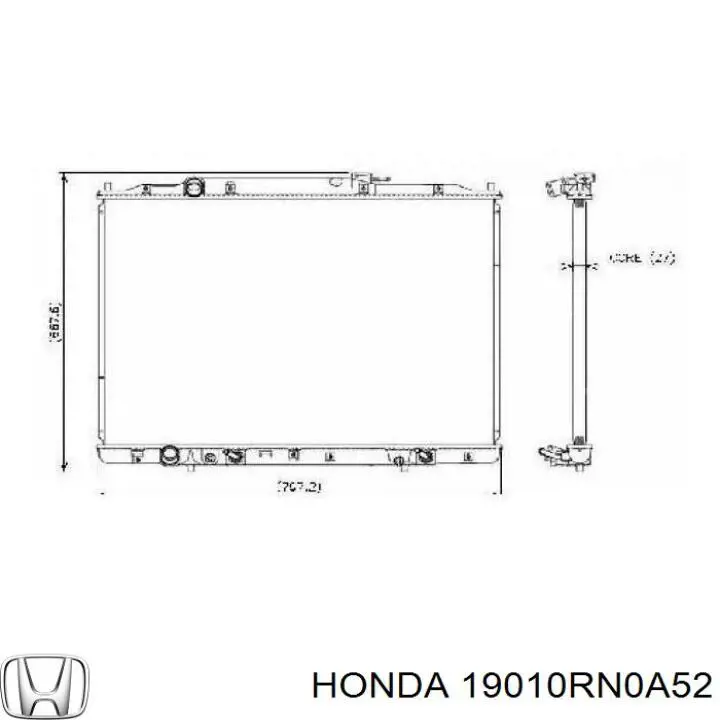 Do koszyka 19010RN0A52 Honda Chłodnica silnika