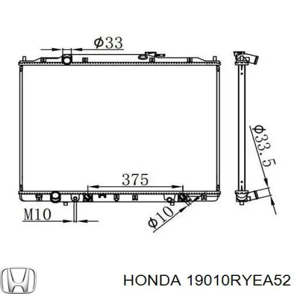 19010RYEA52 Honda Chłodnica silnika