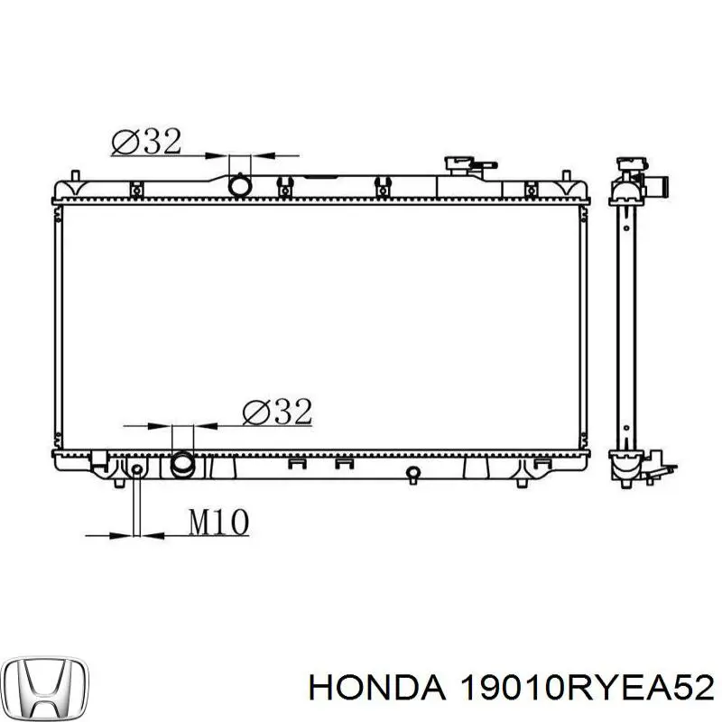 Chłodnica silnika 19010RYEA52 Honda