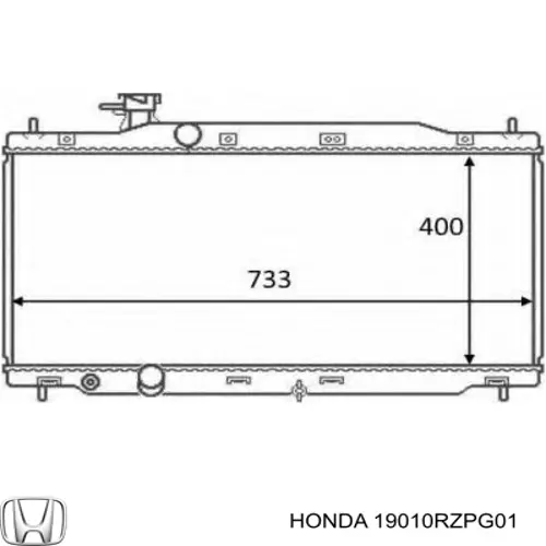 Chłodnica silnika Honda 19010RZPG01 cena, od 157,40 USD