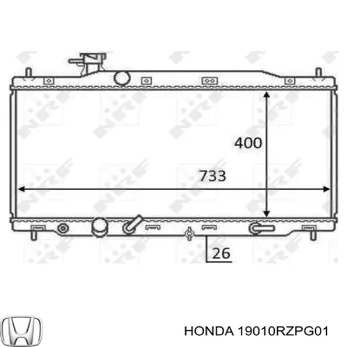 Do koszyka 19010RZPG01 Honda Chłodnica silnika