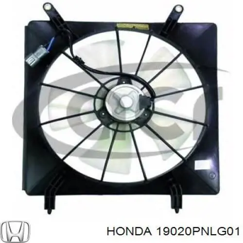 Do koszyka 19020PNLG01 Honda Wentylator (wirnik) chłodnicy prawy