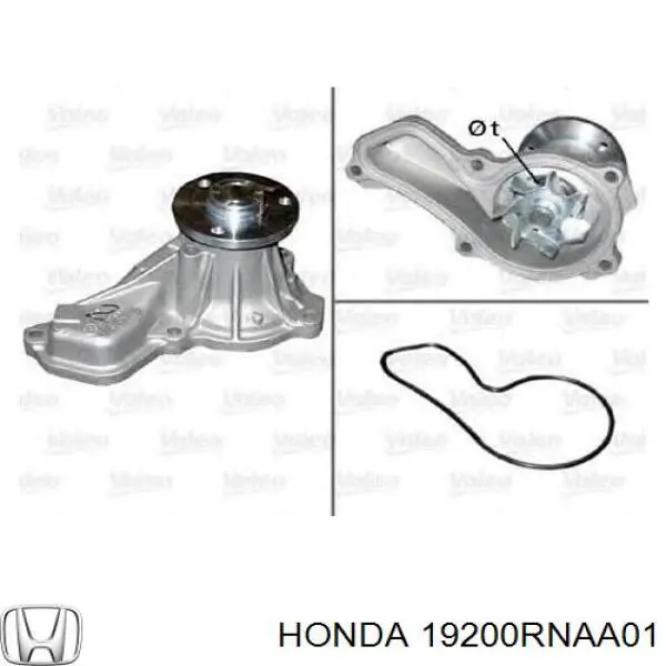Do koszyka 19200RNAA01 Honda Pompa chłodząca wodna