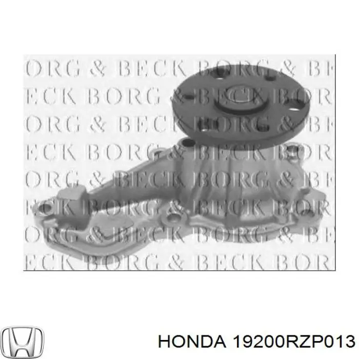Do koszyka 19200RZP013 Honda Pompa chłodząca wodna