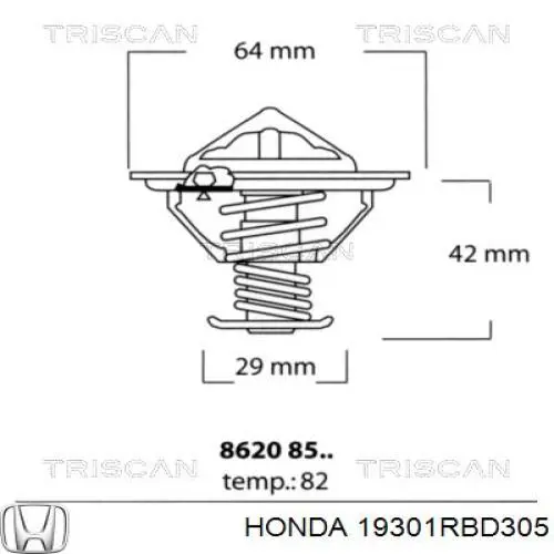 Do koszyka 19301RBD305 Honda Termostat