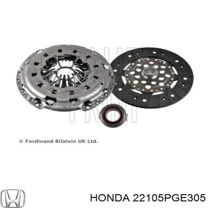 22105PGE305 Honda Zestaw sprzęgła (3 części)