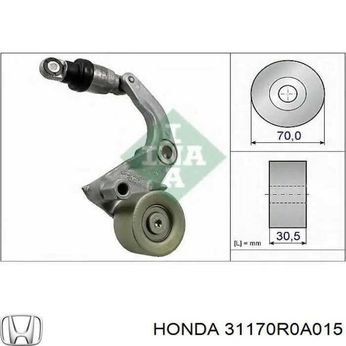 Do koszyka 31170R0A015 Honda Napinacz paska napędowego
