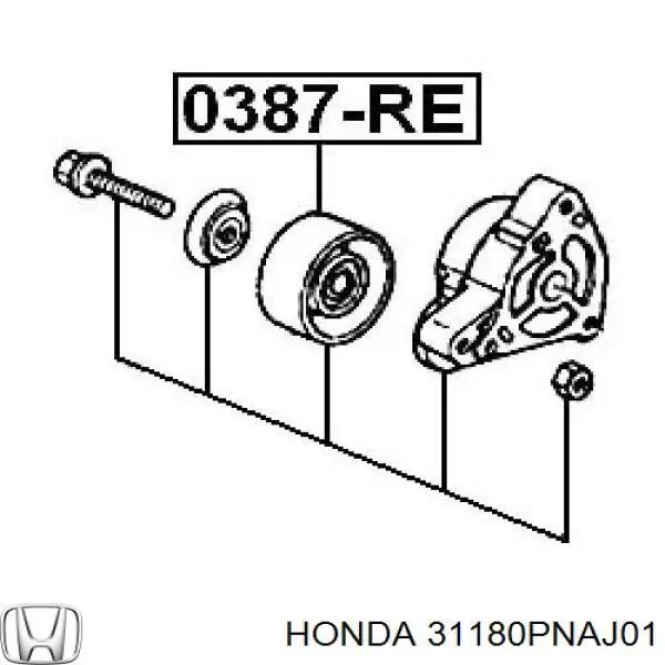 Rolka prowadząca, kierunkowa paska napędowego Honda 31180PNAJ01 cena, od 22,25 USD