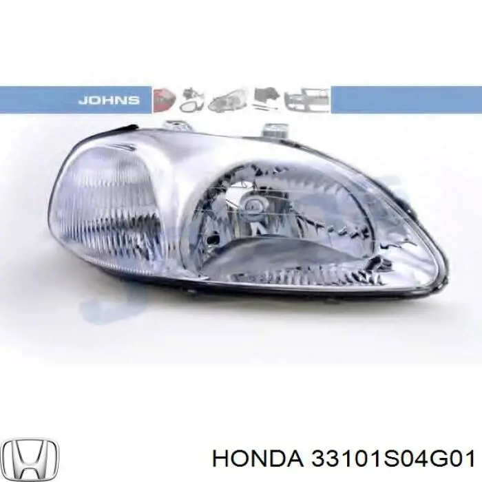 33101S04G01 Honda Reflektor prawy