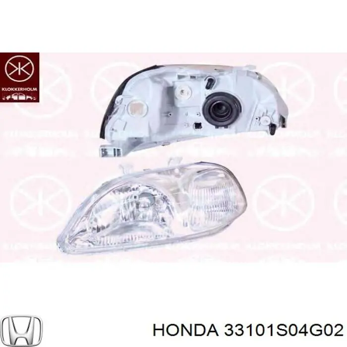 Do koszyka 33101S04G02 Honda Reflektor prawy