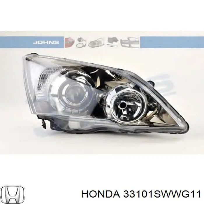 Reflektor prawy Honda 33101SWWG11 cena, od 247,19 USD