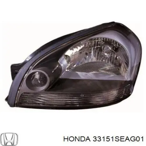 Do koszyka 33151SEAG01 Honda Reflektor lewy