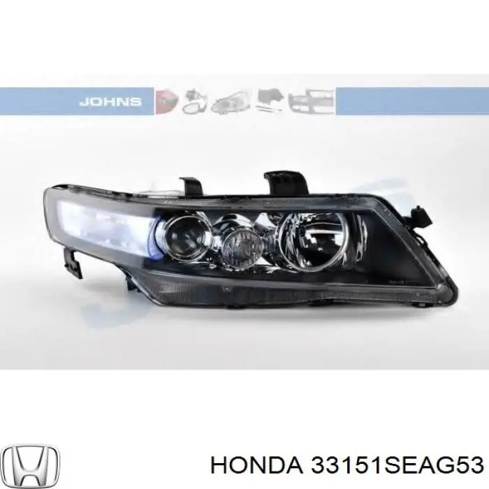 Do koszyka 33151SEAG53 Honda Reflektor lewy