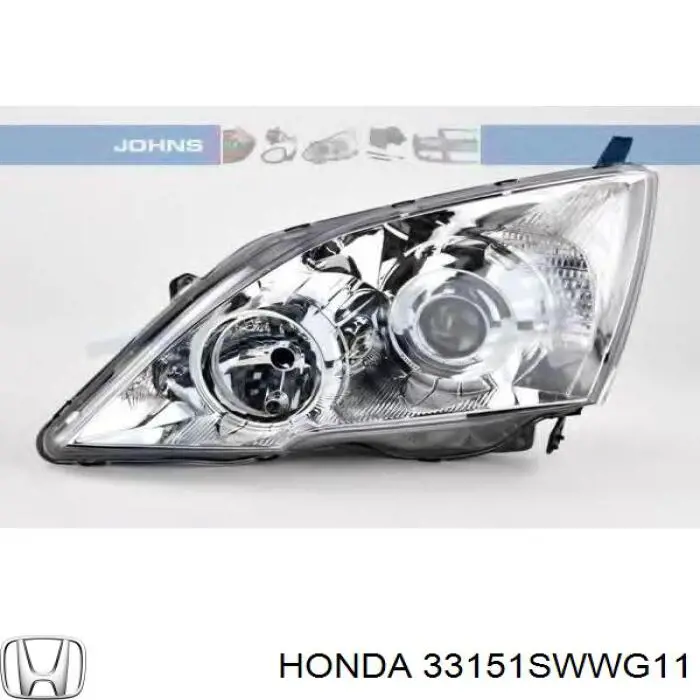 33151SWWG11 Honda Reflektor lewy