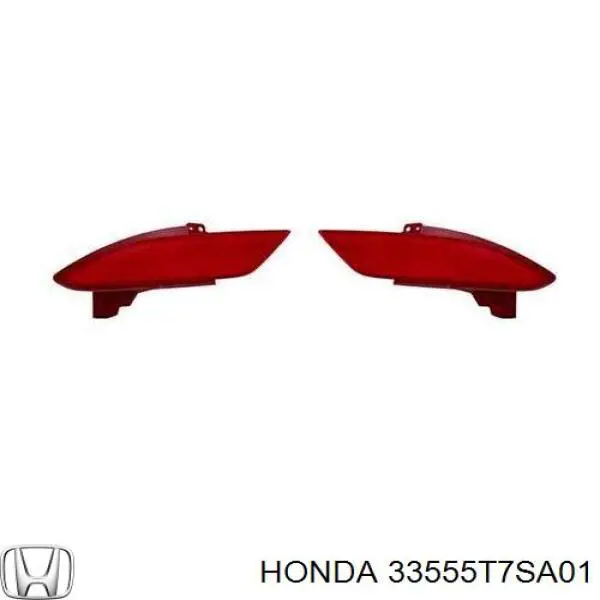 33555T7SA01 Honda Lampa odblaskowa zderzaka tylnego lewa